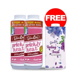 Free Perfumed Talcum Powder On Pack of 2 Eden Roc Prickly Heat Powder (325gm)