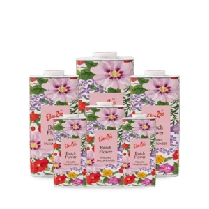 Pack of 6 Beach Flower Perfumed Talc